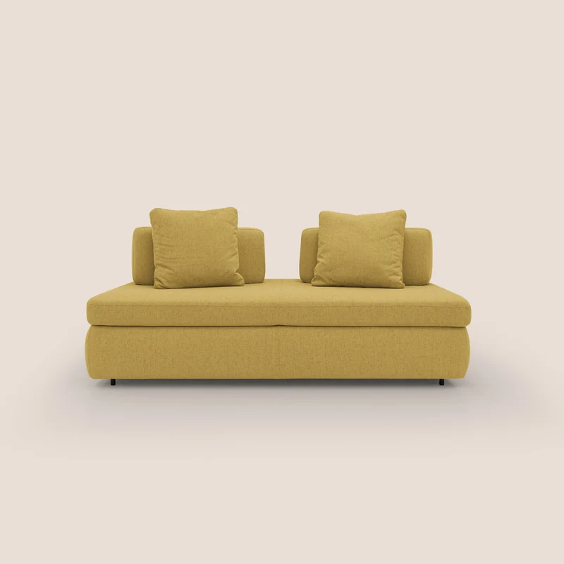Gransasso Divano letto matrimoniale dal DESIGN innovativo in tessuto impermeabile T03 giallo