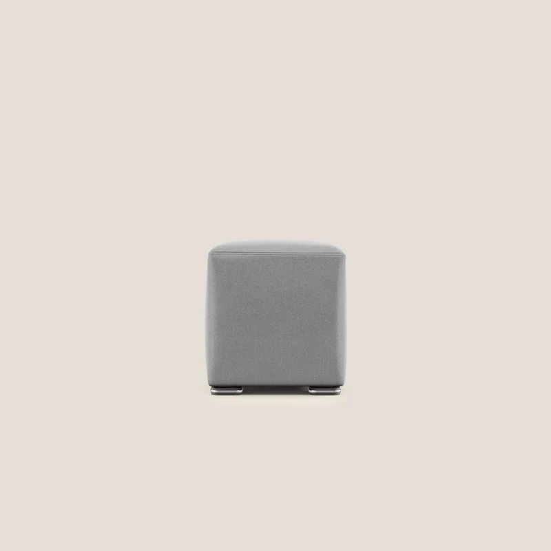 Cube pouf in microfibra smacchiabile T11 grigio