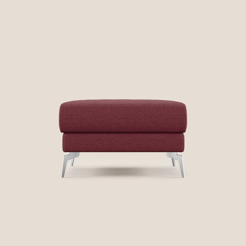 Star Pouf con piedini alti in tessuto impermeabile fiammato T03 rosso