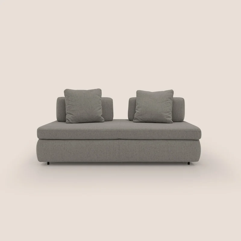Gransasso Divano letto matrimoniale dal DESIGN innovativo in tessuto impermeabile T03 talpa