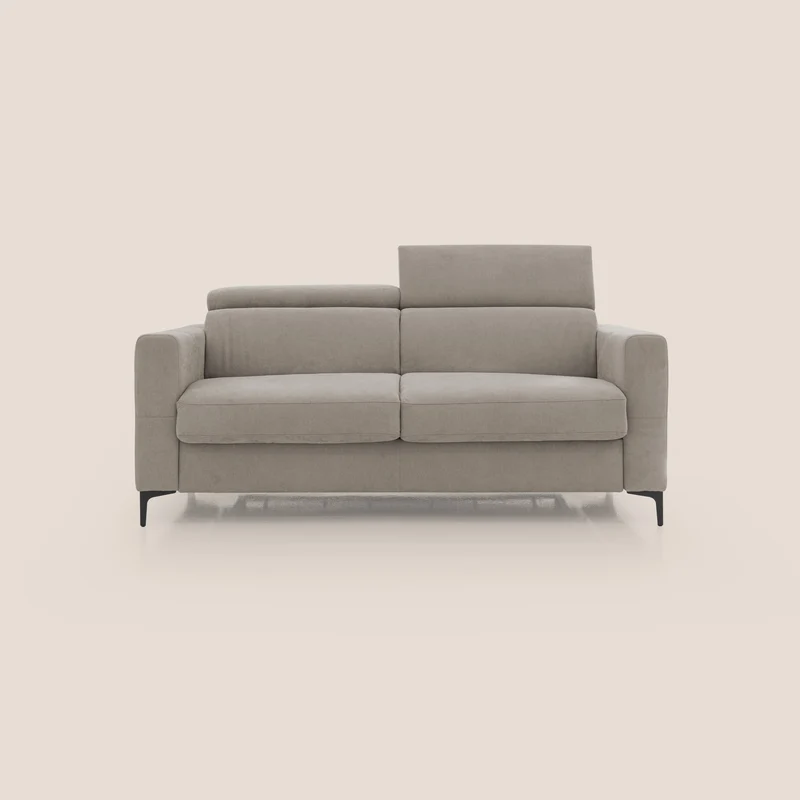 Gardenia divano letto materasso alto 18 cm con poggiatesta reclinabili e rivestimento impermeabile T02 beige