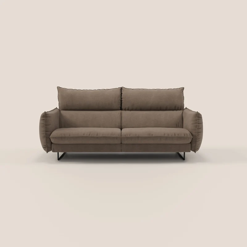 Monamour Divano dal design moderno con opzione relax elettrico in microfibra smacchiabile impermeabile T11 marrone