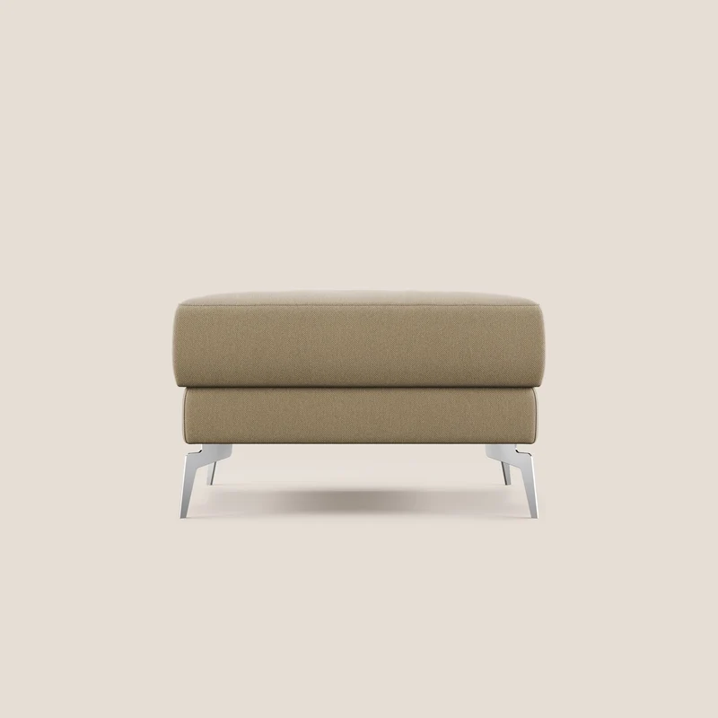 Star Pouf con piedini alti in tessuto smacchiabile T05 beige