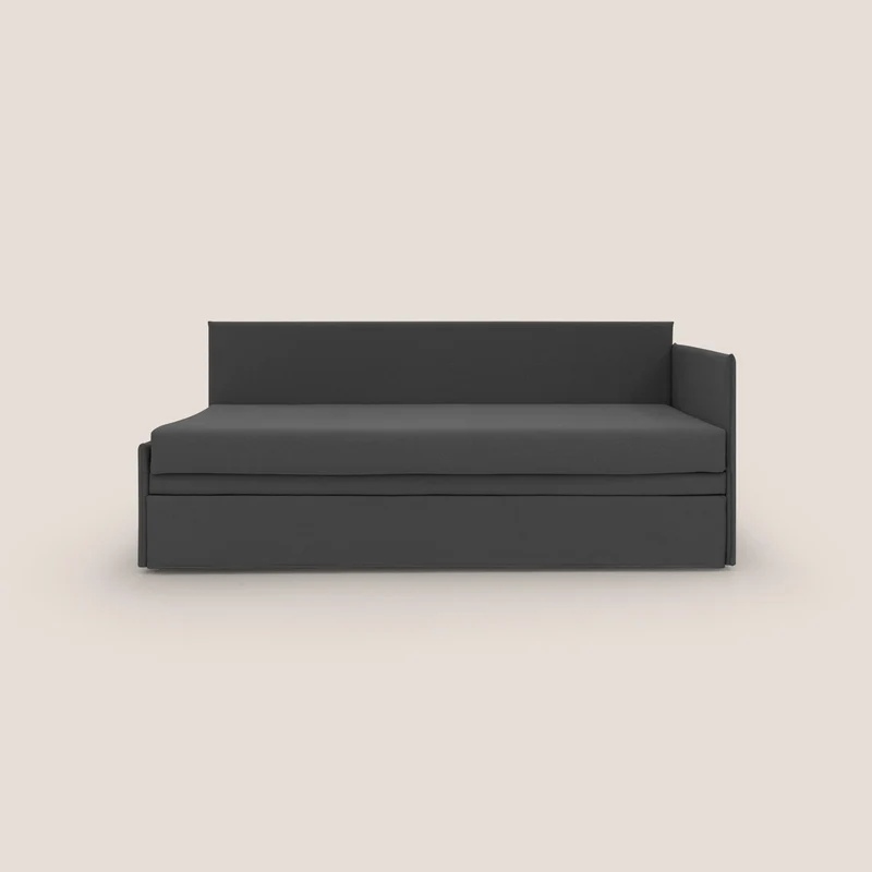 Durini Divano duplex con doppio letto in tessuto simil cotone impermeabile T13 antracite