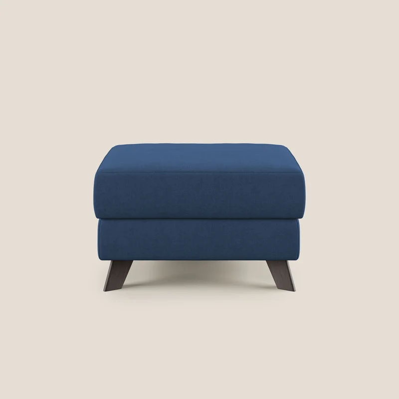 Moon Pouf contenitore e piedini alti in tessuto morbido impermeabile T02 blu